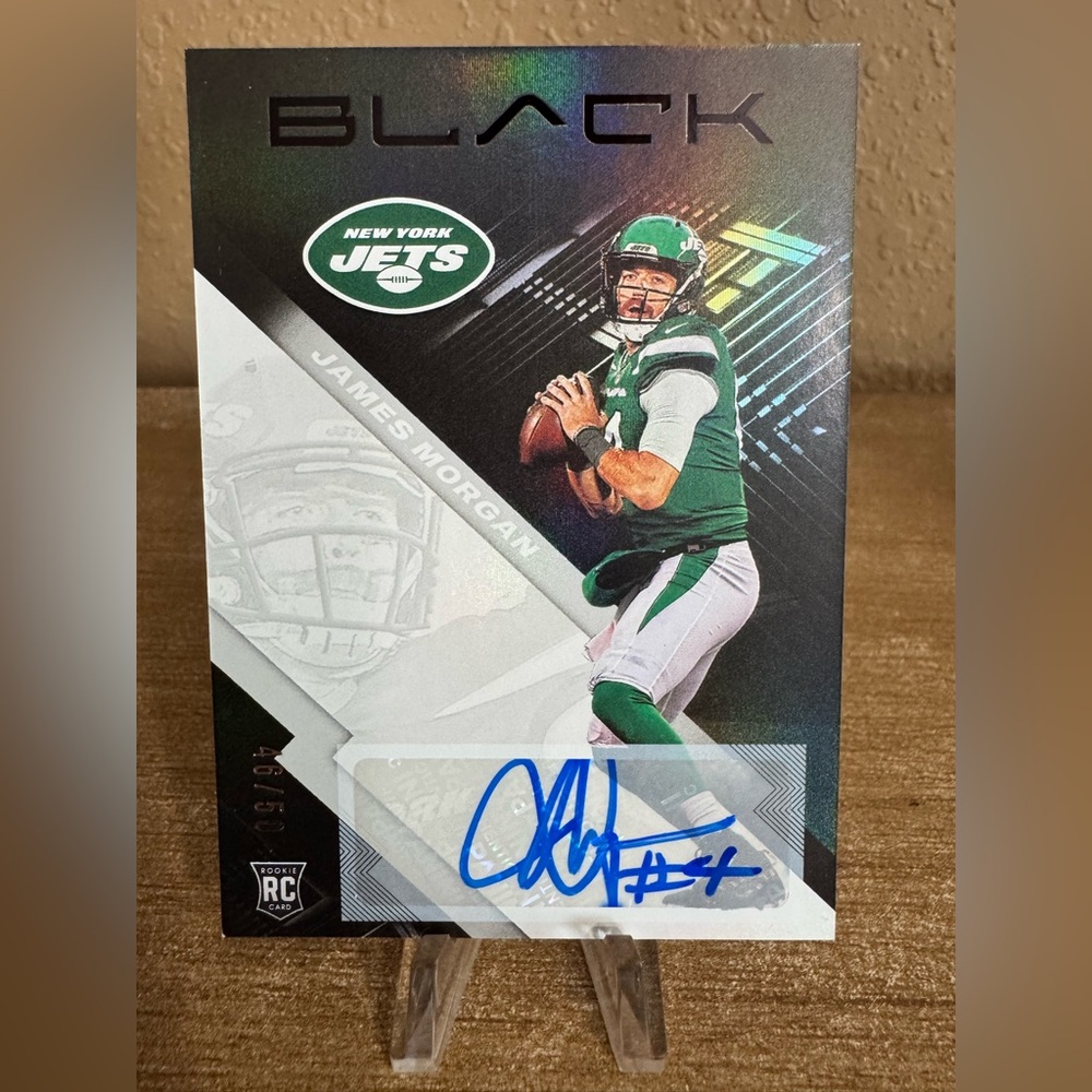 James Morgan 2020 Panini Black RC Auto /50‎ Trading Card NY Jets No. 141